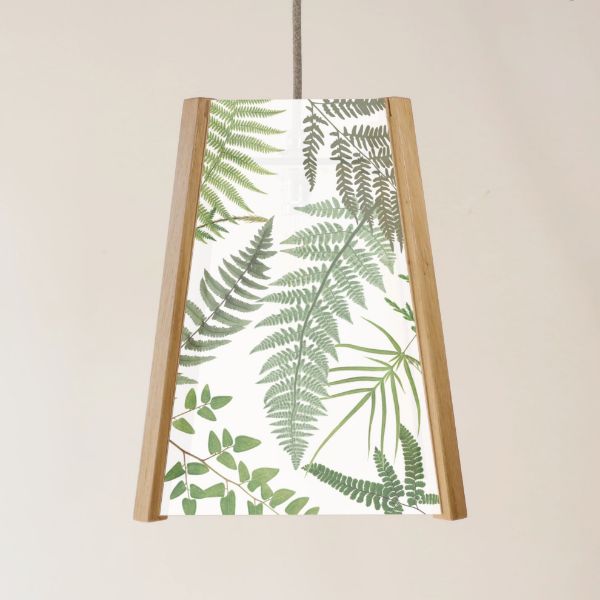 Picture of Oak Pendant Light, Fern leaf design