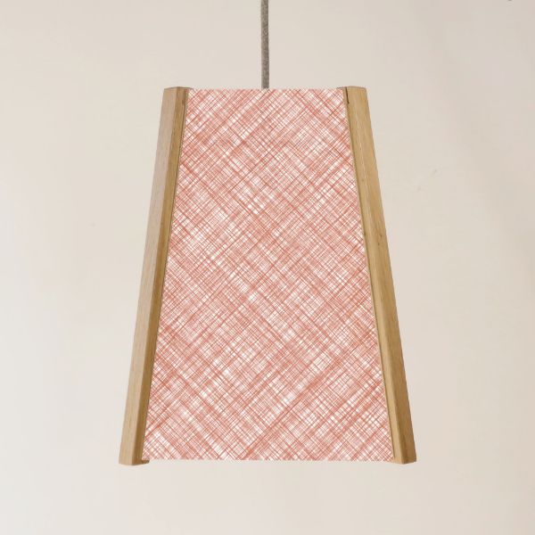 Picture of Oak Pendant Light, Modern cottage hatch pattern
