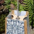 Picture of Oak Pendant Light, William Morris Sunflower Pattern