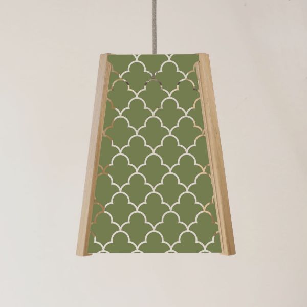 Picture of Oak Pendant Light, Scallop Shell Design