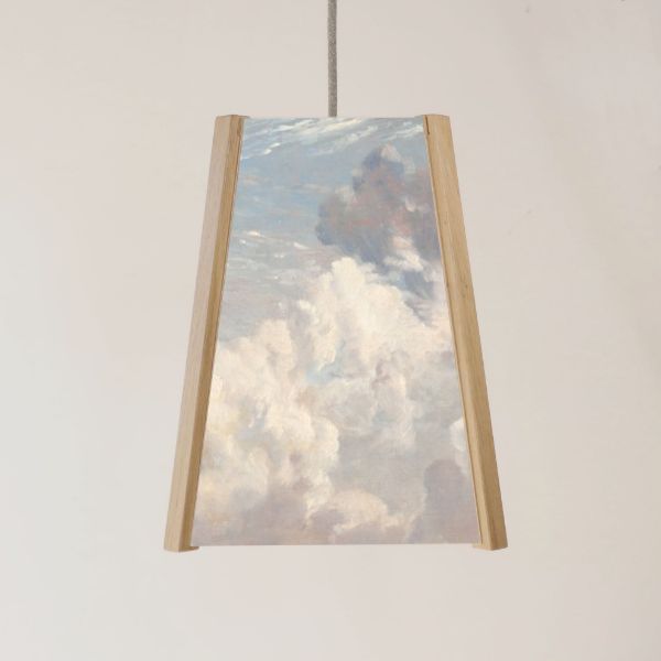 Picture of Oak Pendant Light, Cloud design