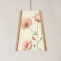Picture of Oak Pendant Light, Tea Rose design