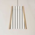 Picture of Oak Pendant Light, French ticking stripe pattern