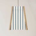 Picture of Oak Pendant Light, French ticking stripe pattern