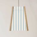 Picture of Oak Pendant Light, French ticking stripe pattern