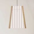 Picture of Oak Pendant Light, French ticking stripe pattern