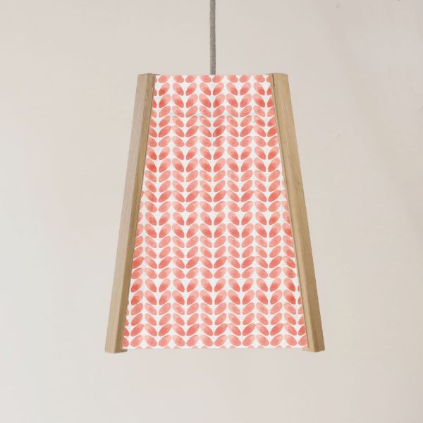 Picture of Oak Pendant Light, Modern Petal Pattern