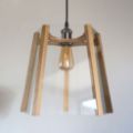 Picture of Square Oak Pendant -  Clear Design -Easy-to -fit