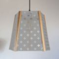 Picture of Square Oak Pendant - Stripe Design - Easy-to-fit
