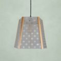 Picture of Square Oak Pendant - Stripe Design - Easy-to-fit