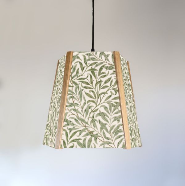 Picture of 5 Sided Oak Pendant, William Morris Willow Brough