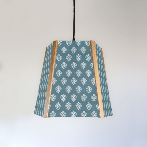 Picture of 5 Sided Oak Pendant, Harlequin Square design - copy